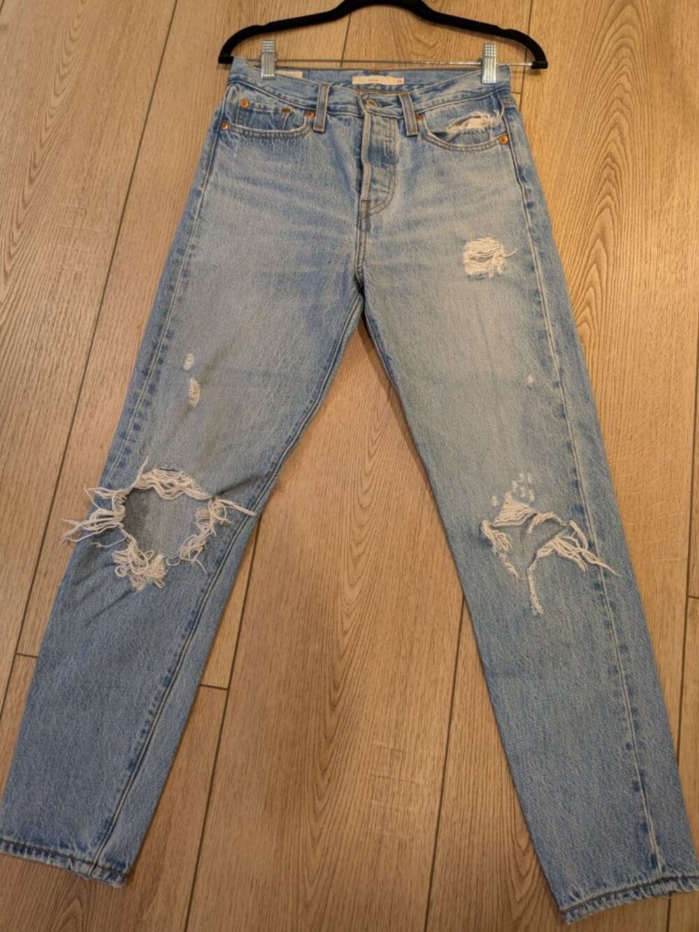 Levi's Premium Wedgie Straight High Rise Jeans Women's Size 25 Button Fly - Picture 1 of 10